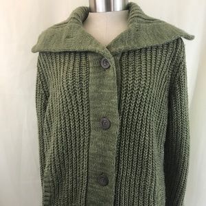 Mossimo Women's army green knit Cardigan sweater